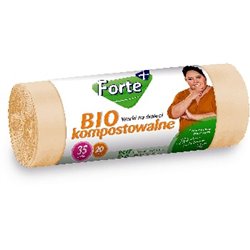 Forte+  worki na śmieci BIOkompostowalne 35L 20 szt.