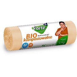 Forte+  worki na śmieci BIOkompostowalne 60L 20 szt.