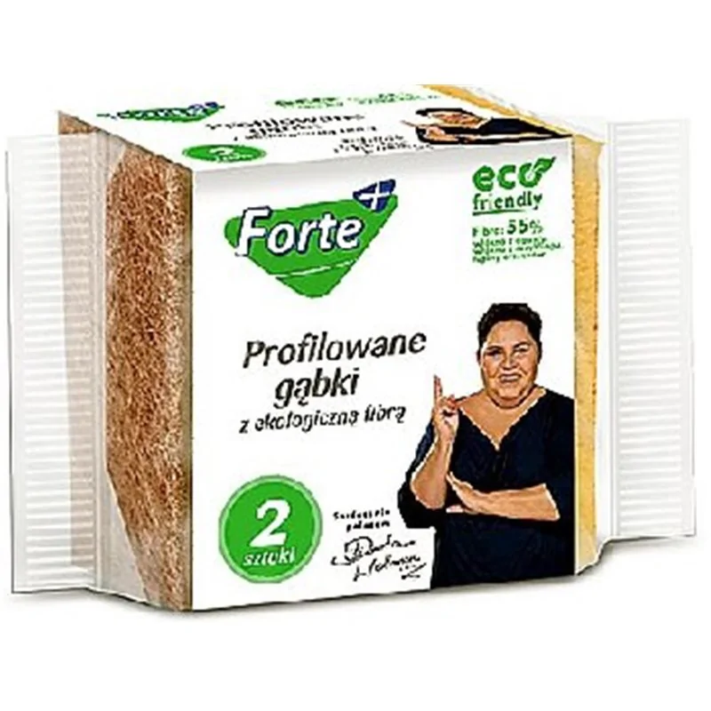 FORTE+ Profilowane gąbki z EKO fibrą 2 szt.