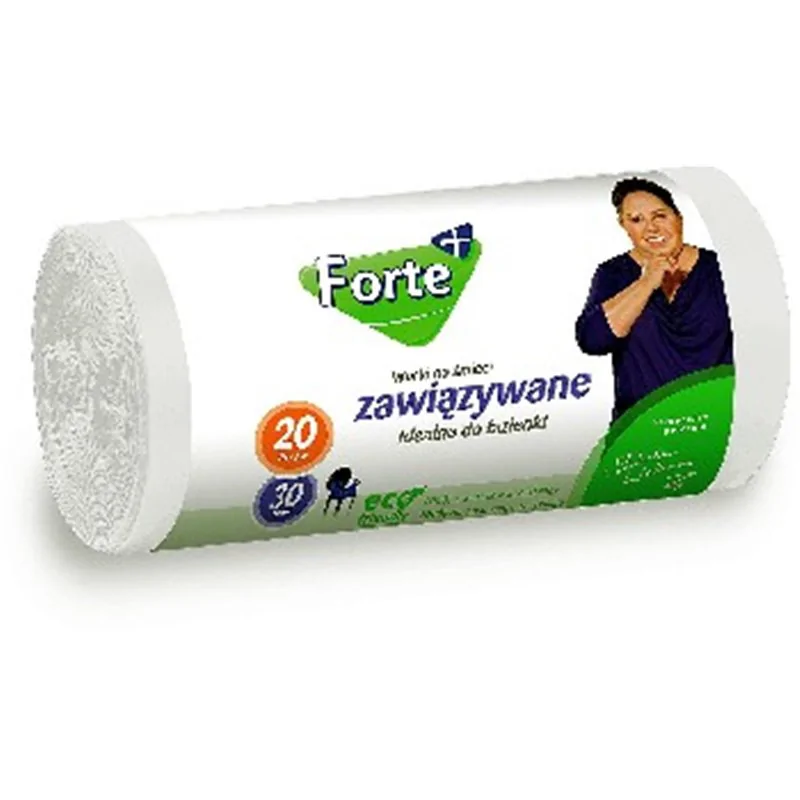 Forte+ worki na śmieci LDPE zawiązywane 20L 30 szt.