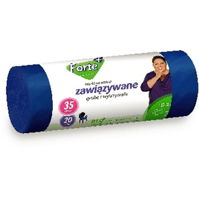 Forte+ worki na śmieci LDPE zawiązywane 35L 20 szt.