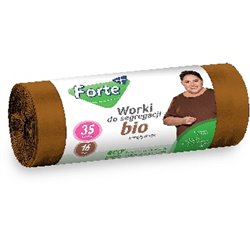 Forte+ worki na śmieci zawiązywane do segregacji 35l 16szt. BIO