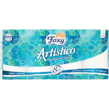 Foxy Artistico Papier toaletowy biały 8 rolek