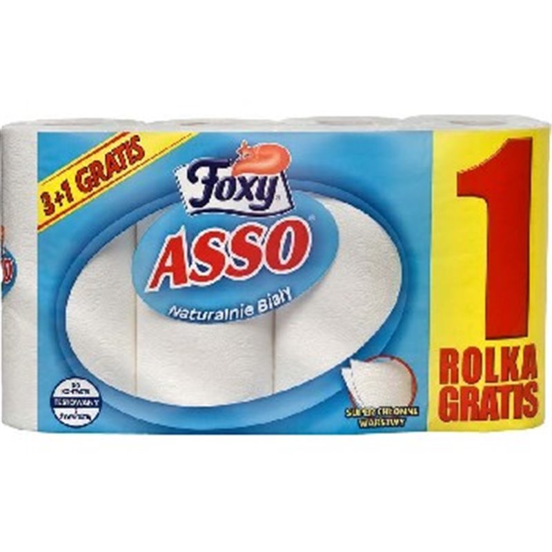 Foxy Asso ręcznik papierowy 3 rolki +1 GRATIS