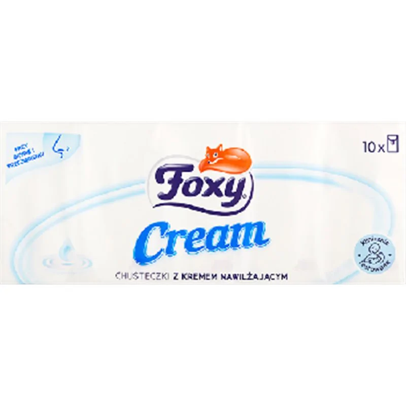 Foxy Cream Chusteczki z kremem nawilżającym 10 paczek