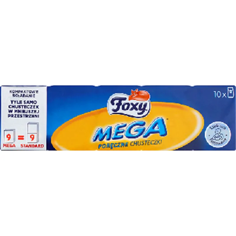 Foxy Mega Poręczne chusteczki 10 x 9 sztuk