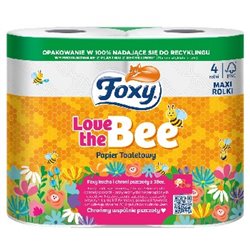 Foxy Papier toaletowy Love The Bee 4 Rolki