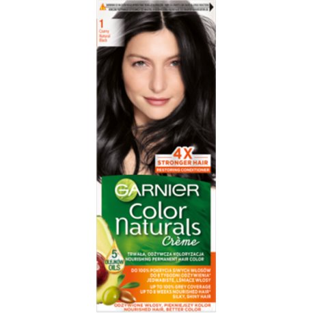 Garnier Color Naturals Creme Farba do włosów 1+ Ultragłęboka czerń