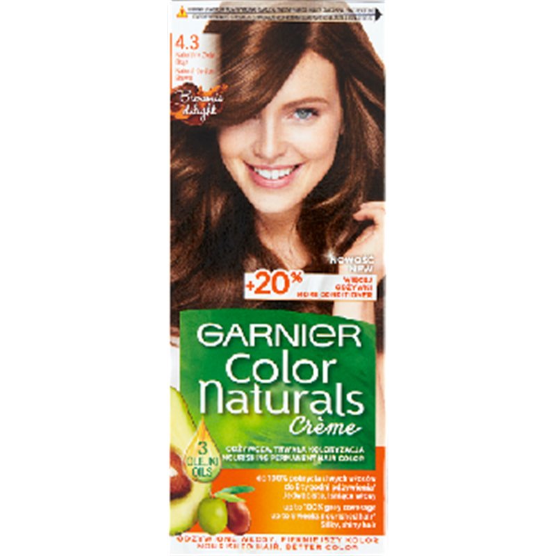 Garnier Color Naturals Creme Farba do włosów 4.3 Złoty Brąz