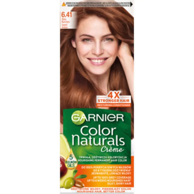 Garnier Color Naturals Creme Farba do włosów 6.41 Złoty Bursztyn