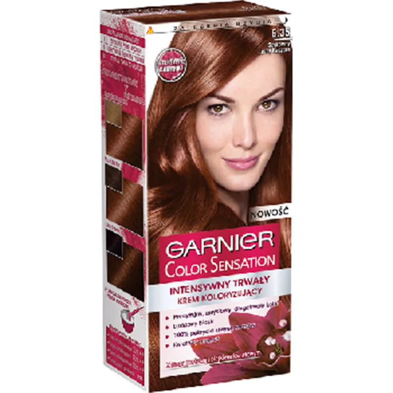 Garnier Color Sensation Farba do włosów 6.35 Szykowny jasny kasztan