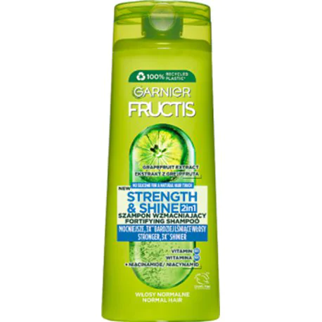 Garnier Fructis szampon wzmacniający do włosów normalnych Siła i Blask 2w1 400ml