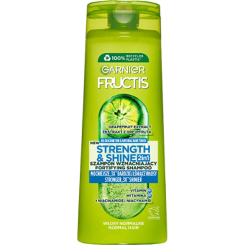 Garnier Fructis szampon wzmacniający do włosów normalnych Siła i Blask 2w1 400ml