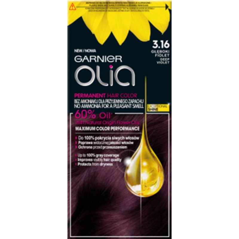 Garnier Olia Farba do włosów 3.16 Głęboki Fiolet