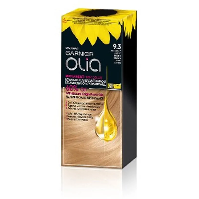 Garnier Olia Farba do włosów 9.3 Złocisty Jasny Blond New