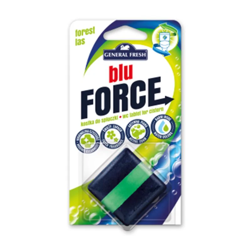 General Fresh Blue Force kostka do spłuczki kwadrat Las 50g