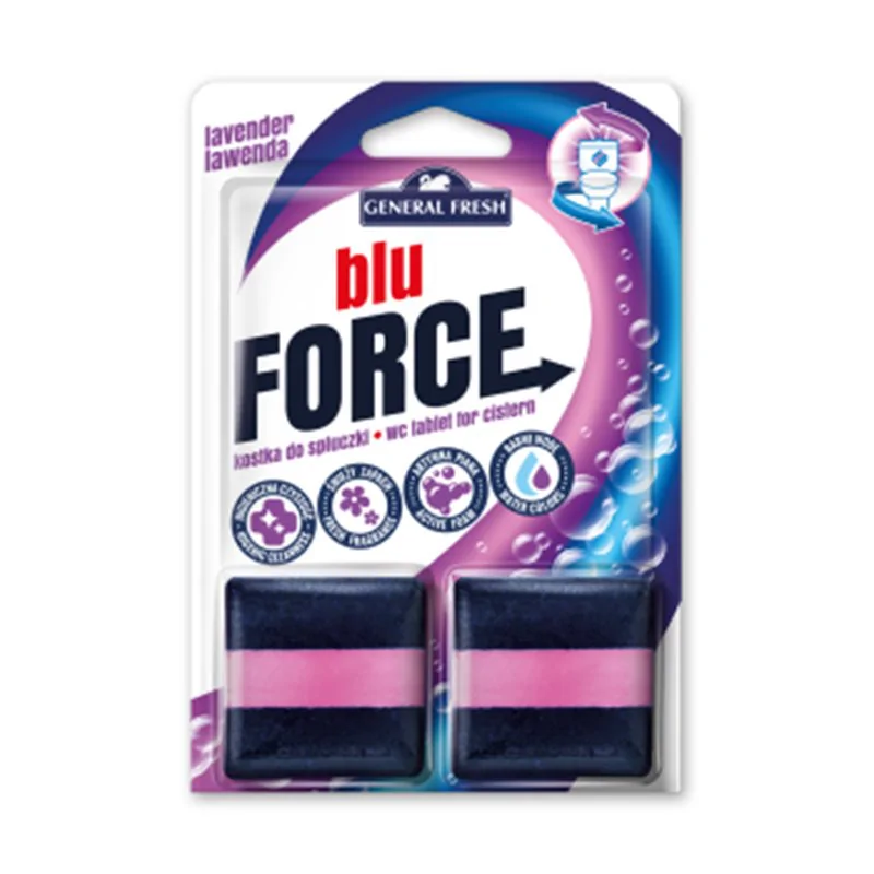 General Fresh Blue Force kostka do spłuczki kwadrat Lawenda 2x50g