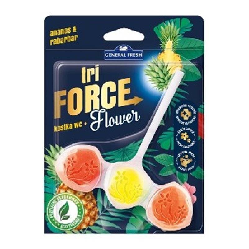 General Fresh WC kostka Tri Force Flower Ananas & Rabarbar 45g