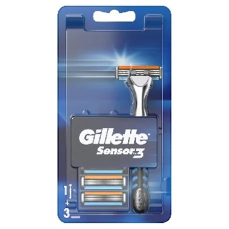 Gillette Maszynka do golenia Sensor3 + 3 Wkłady