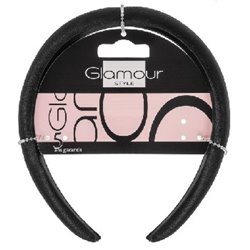 Glamour opaska satynowa czarna 417421