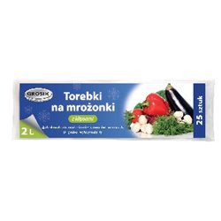 Grosik Torebki na mrożonki z klipsem 2 l