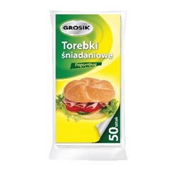Grosik Torebki śniadan. papierowe 50szt