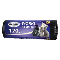 Grosik Worki HD czarne 120l 20szt