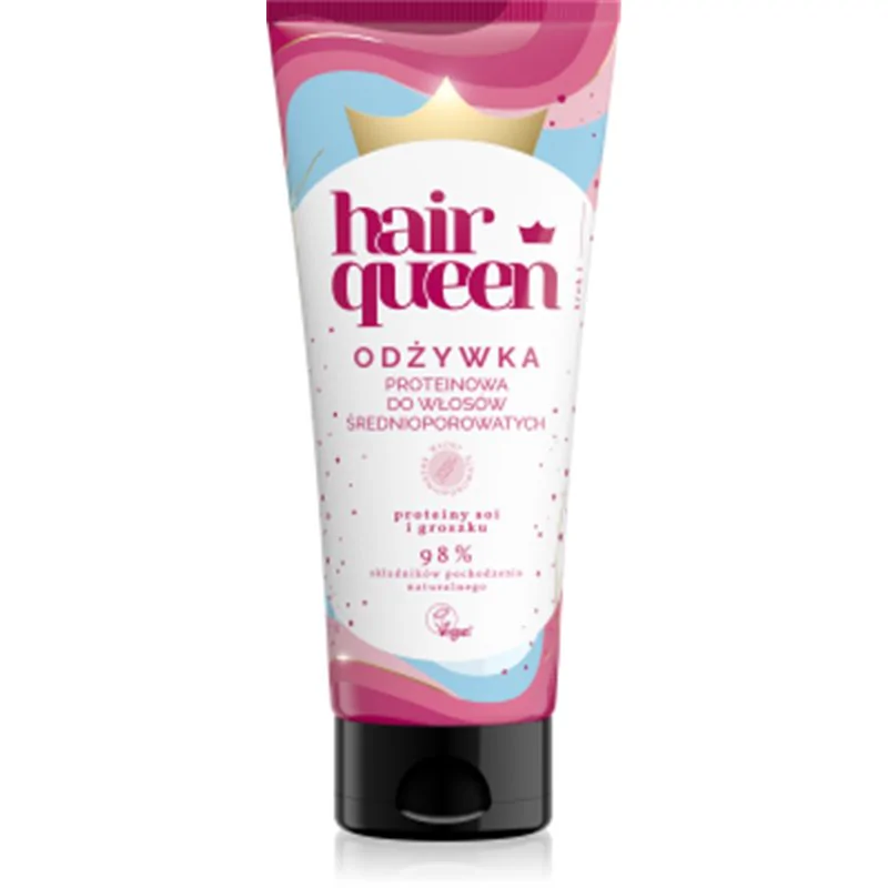 HAIR QUEEN Proteinowa odżywka do włosów średnioporowatych 200ml