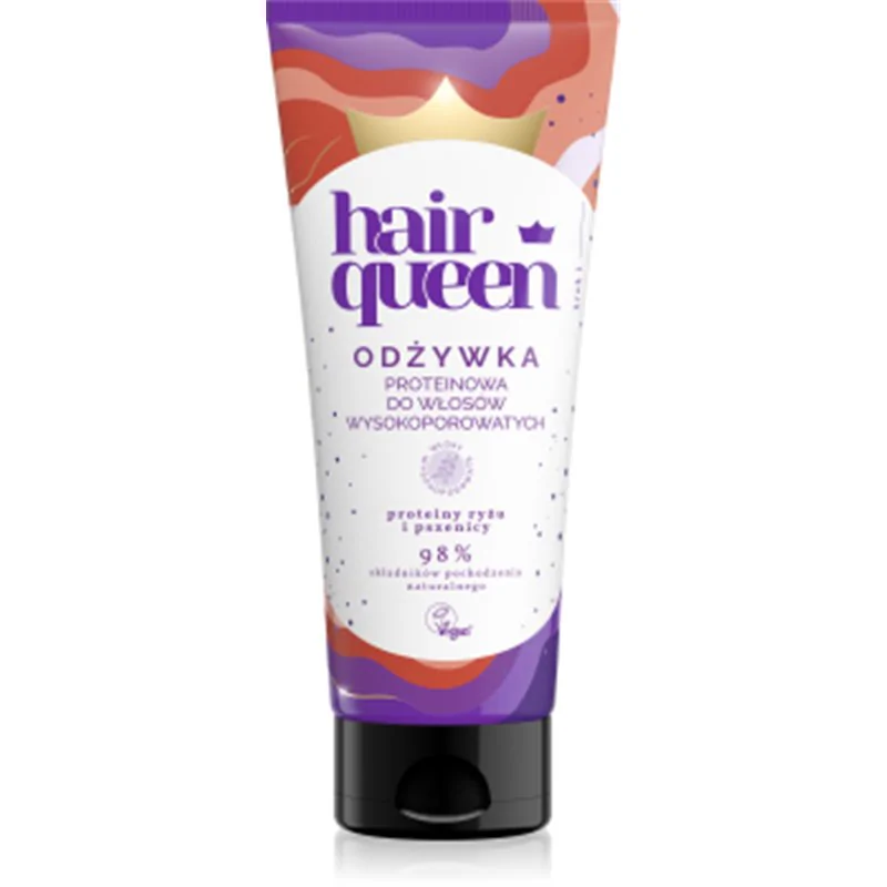 HAIR QUEEN Proteinowa odżywka do włosów wysokoporowatych 200ml