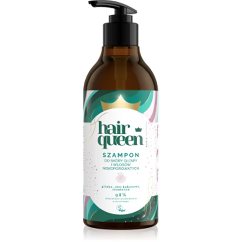 HAIR QUEEN Szampon do skóry głowy i włosów niskoporowatych 400ml