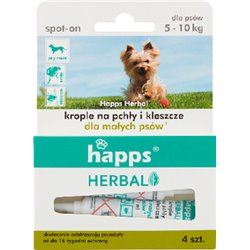Happs Krople przeciw pchłom i kleszczom dla małych psów A4