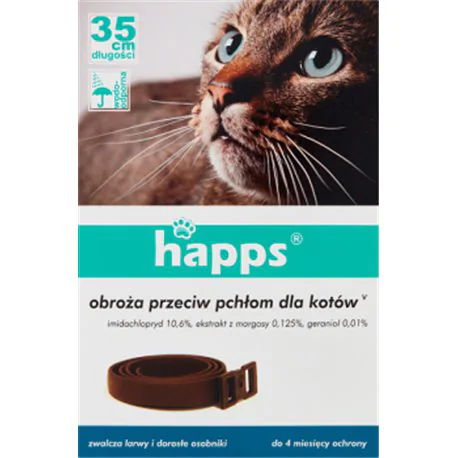 Happs obroża przeciw pchłom dla kotów