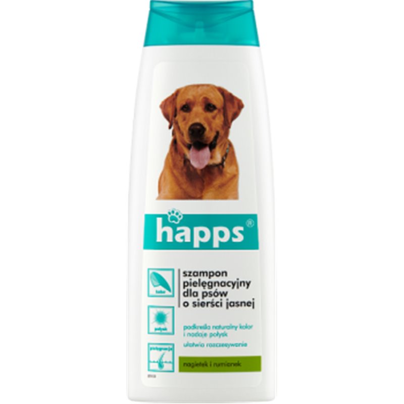 Happs szampon pielęgnacyjny dla psów o sierści jasnej 200ml.