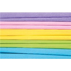 Happy Color bibuła marszczona 25 x200cm - PASTEL - MIX 5 kolorów, 10 rolek.