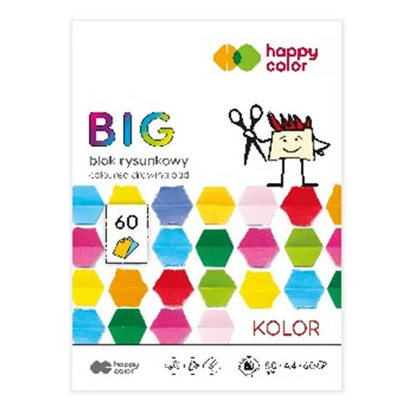 Happy Color blok rysunk. kolorowy big, a4, 80g, 15 kol., 60 ark