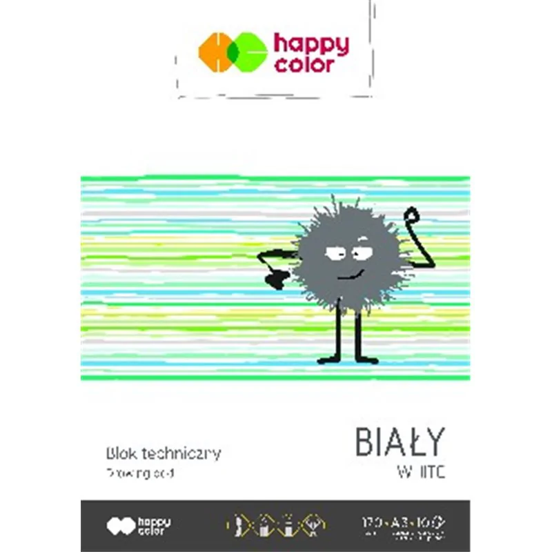 Happy Color blok techniczny biały a3, 170g, 10 ark