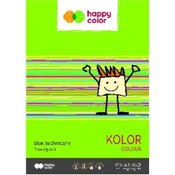 Happy Color blok techniczny kolorowy a3, 170g, 10 ark