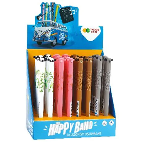 Happy Color display - długopis wymazywalny „uszaki”, 0.5mm, niebieski, 40 szt.