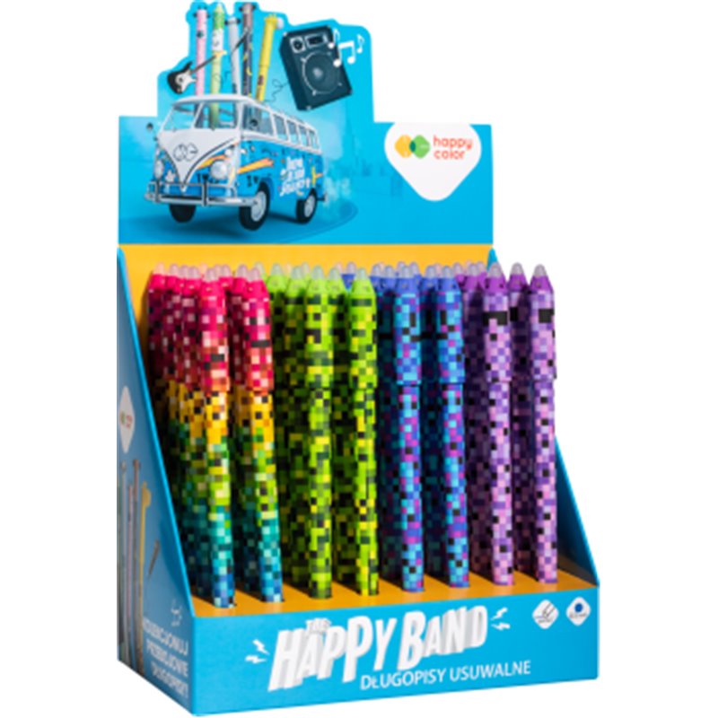 Happy Color display - długopis wymazywalny pixi, 0.5mm, niebieski, 40 szt.
