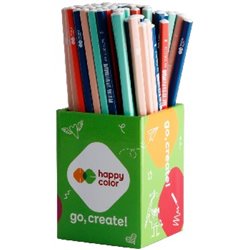 Happy Color ołówek kwadratowy trendy, hb,  72 szt. w kubku