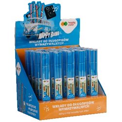 Happy Color wkłady do długopisu wymazywalnego, 0.5mm,  3 szt. w etui, 30 szt. w displayu