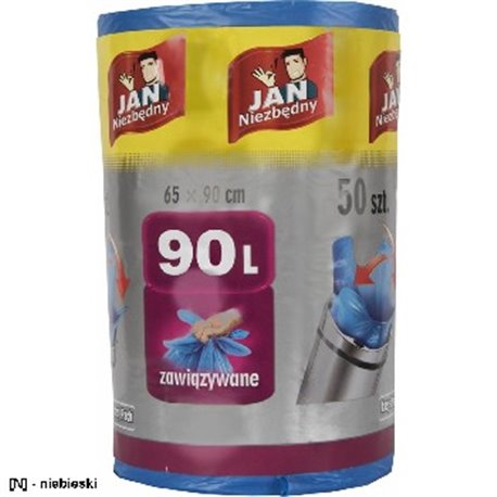 Jan Niezbedny worki HD Easy-pack niebieskie 90l 50szt 