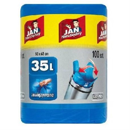 Jan Niezbędny Worki HD Easy-pack niebieskie 35l 100szt RT