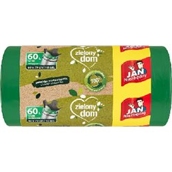 Jan Niezbędny Worki LD Ekologiczne Zielony Dom zawiązywane 60l 18szt