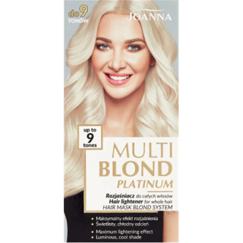 Joanna Multi Blond Platinum Rozjaśniacz do całych włosów do 9 tonów