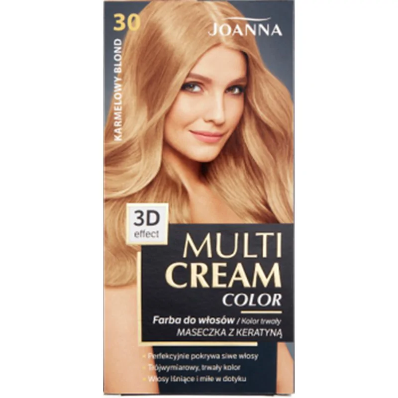 Joanna Multi Cream color Farba do włosów 30 Karmelowy blond