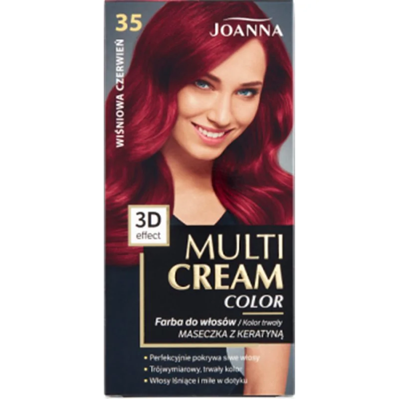 Joanna Multi Cream color Farba do włosów 35 Wiśniowa czerwień