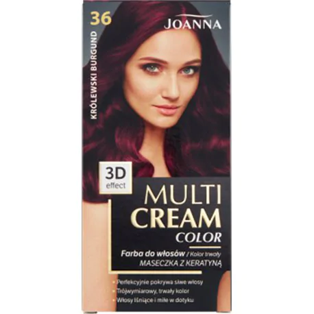 Joanna Multi Cream color Farba do włosów 36 Królewski burgund