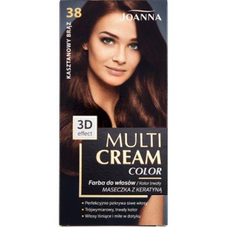 Joanna Multi Cream color Farba do włosów 38 Kasztanowy Brąz