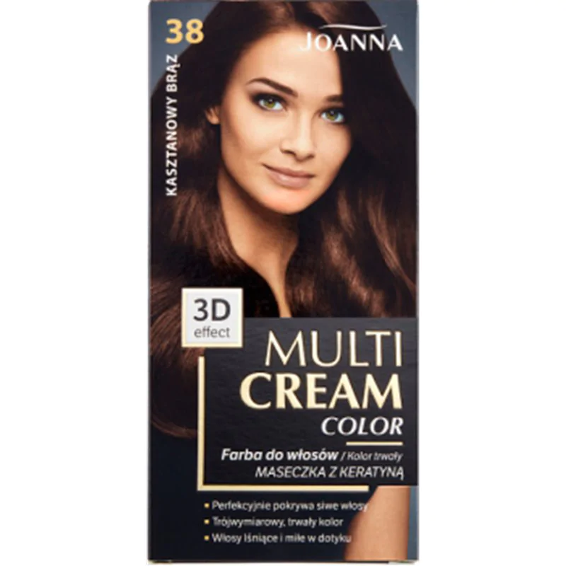 Joanna Multi Cream color Farba do włosów 38 Kasztanowy Brąz